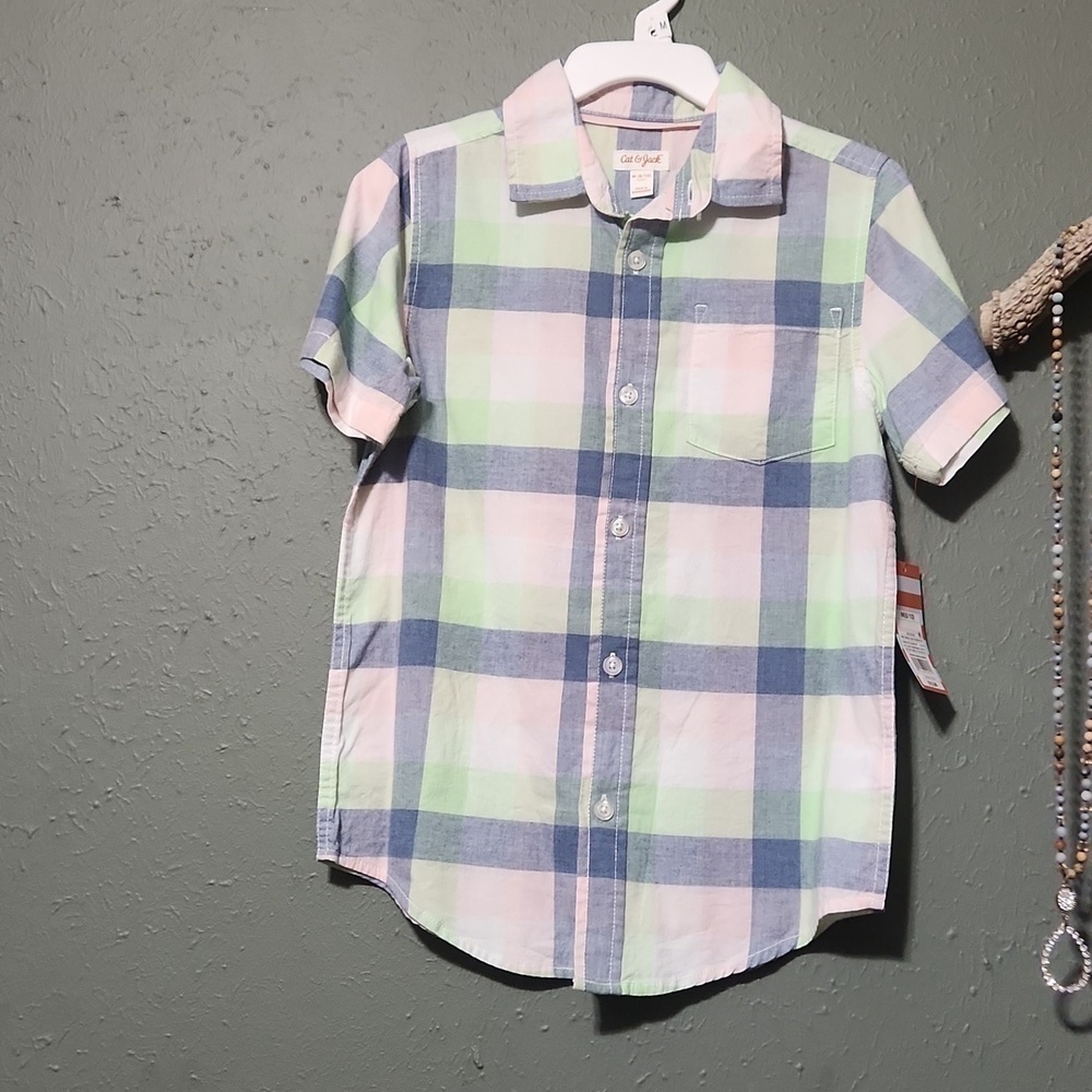 Boys 8/10 Cat And Jack Button Down